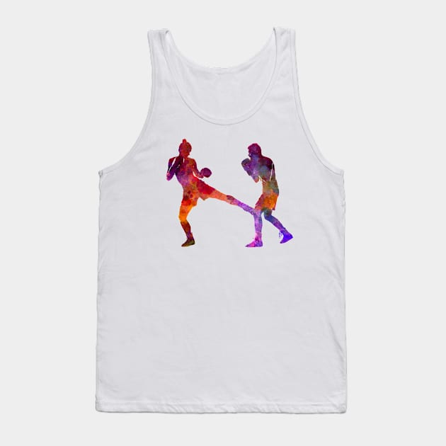 Boxing-muay thai in watercolor Tank Top by PaulrommerArt